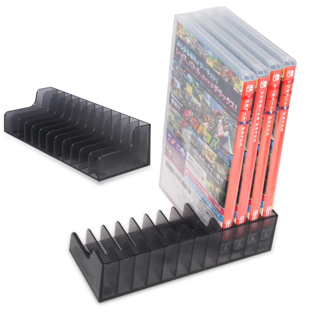 2pcslot game card box storage stand cd disk holder support for nintendo nintend switch oled for 24pcs cd disks or card holders free global shipping