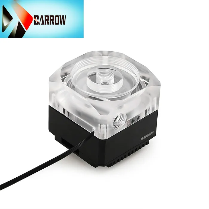 

Barrow water cooling PWM DDC water pump refit combo 50mm diameter reservoir ,RGB light ,Black,silver SPB17 PLUS gadget