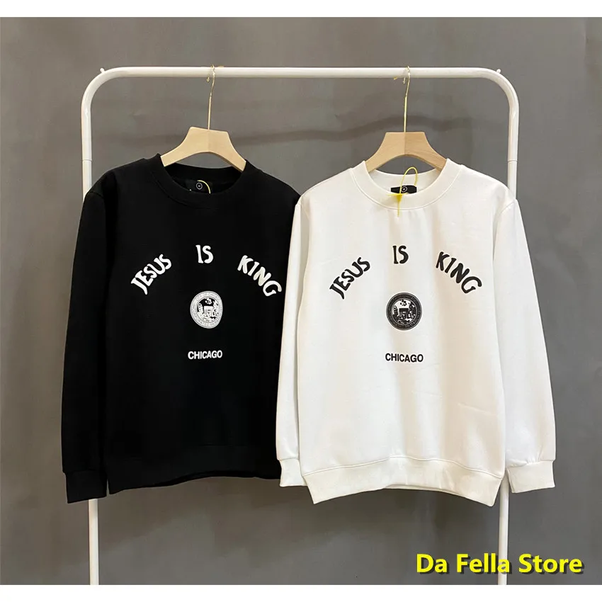 

CHICAGO CITY Logo Jesus is king Sweatshirts Music Festival Limited Edition Jesus Is King Hoodie Foam print Kanye West Hoodies