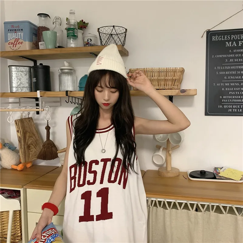 Новая женская футболка с коротким рукавом летняя свободная баскетбольная майка