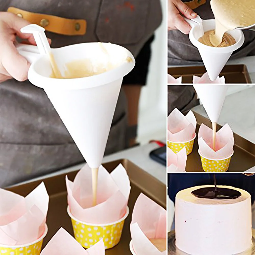 Kitchen Funnel Adjustable Icing Candy Chocolate Pastry Batter Dispenser Cookie Cream Pancake Cupcake Muffin Baking Tools | Дом и сад