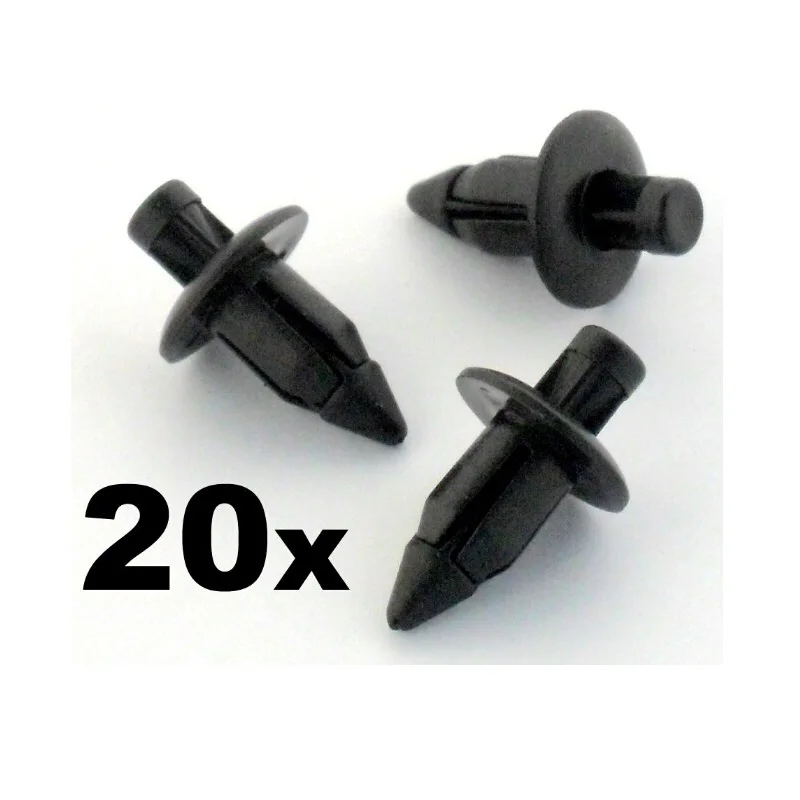 

20x 6mm For Plastic Rivet Fender & Trim Clips- FOR Honda, For Yamaha, For Suzuki, For Kawasaki etc