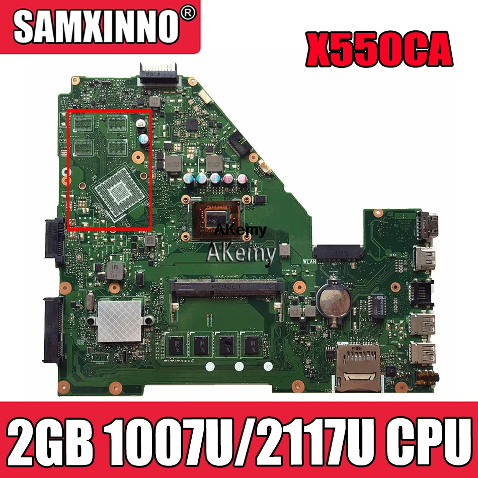 

X550CC X550CA Laptop motherboard For Asus X550CA X550CL R510C Y581C X550C original mainboard 2GB 1007U/2117U CPU GM