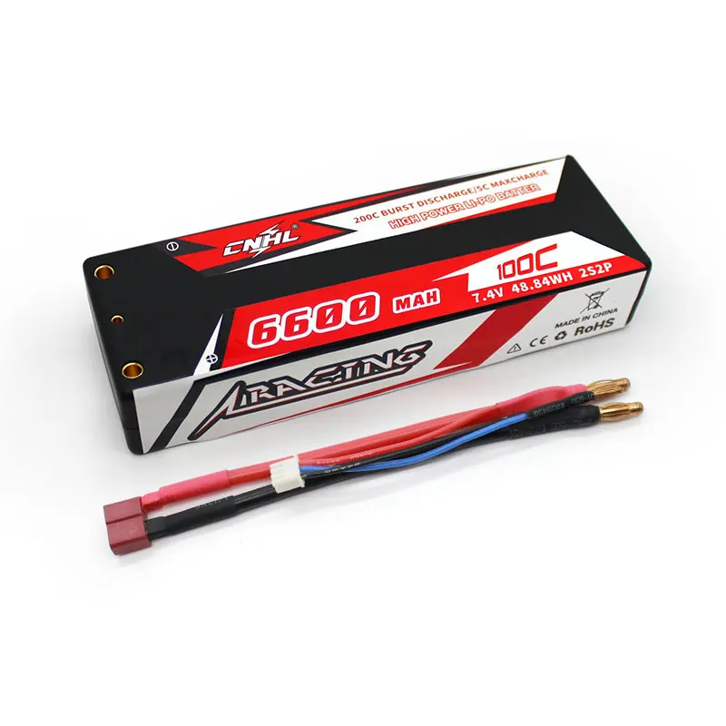 Жесткий чехол CNHL Lipo 2 шт. 7 4 В 6600 мА · ч 100C гоночная серия | Игрушки и хобби