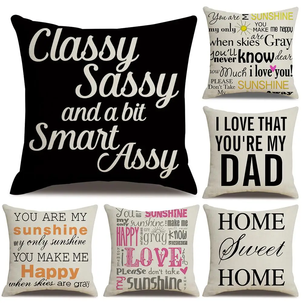 Милый дом Солнечный свет любовь льняная Подушка Чехол для подушки дивана кровати