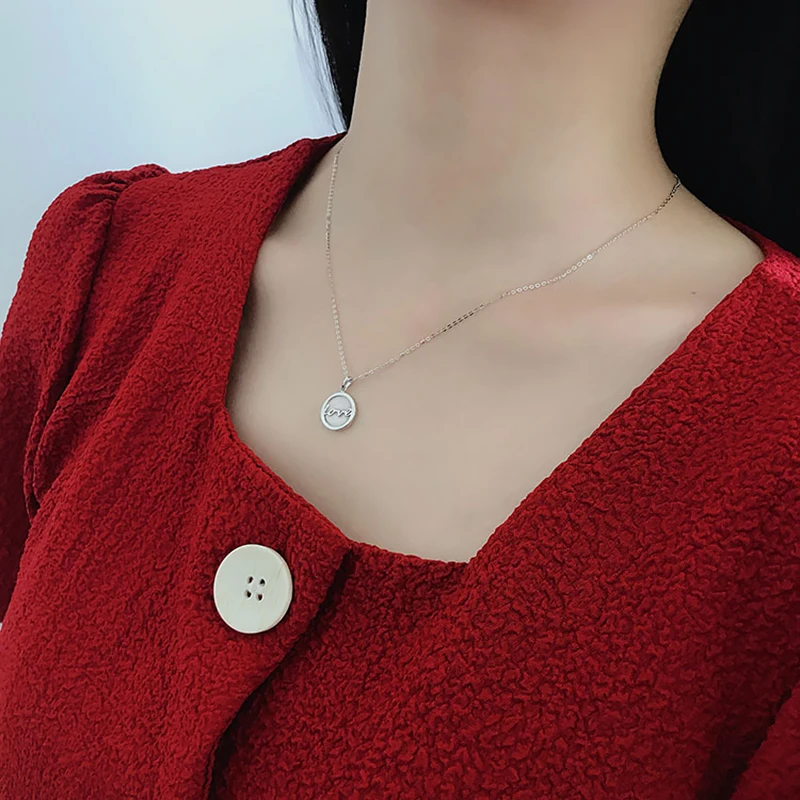 

Luomansi New Style Silver Jewelry 100%-S925 Love Necklace for Women's Party Accessories Wholesale