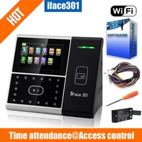 zk iface301 tcpip face time attendance and access control with rfid card reader double night version camera iface 301