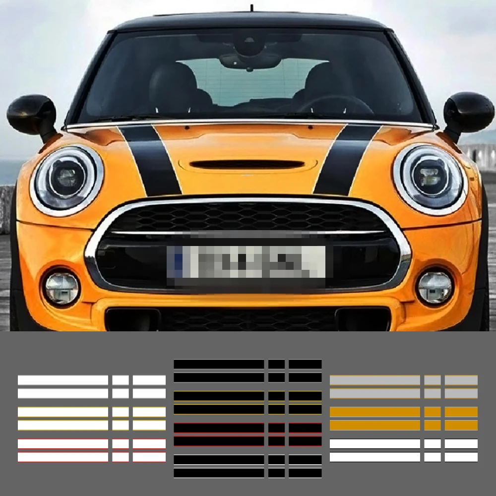 

Наклейки для капота двигателя Mini Cooper, полоса для заднего багажника, виниловые наклейки для Mini Cooper One S JCW R56 R57 R58 F54 F55 F56, аксессуары