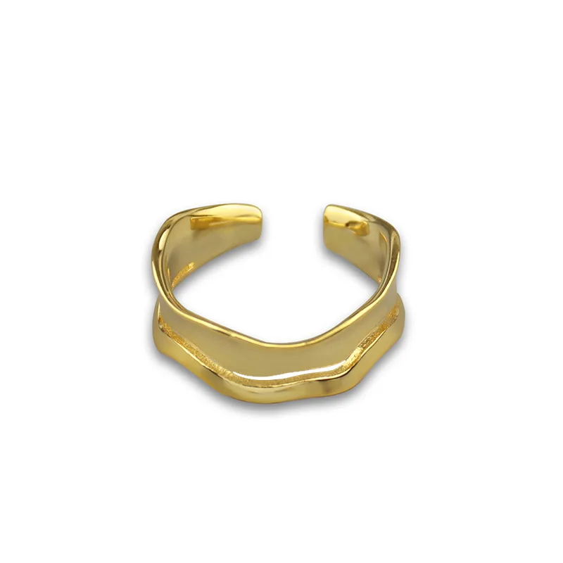 

MrZMsZ Simple Luxury Irregular Rings For Women Open Ring Adjustable 2021 Trendy Jewelry Fashion Birthday Gift lovers Accessories