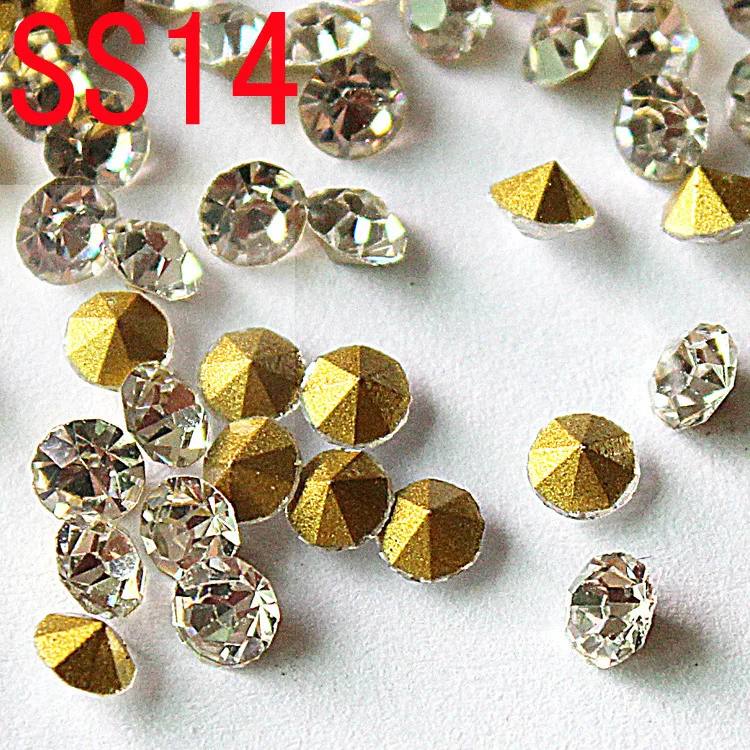 

ZOTOONE SS14 PointBack Glass Rhinestones Strass Applique DIY Mobile Phone Nail Art Non Diamiond White For Clothes Decoration G