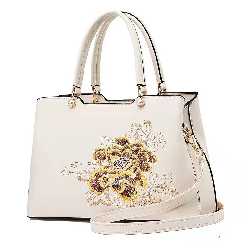 2021 new fashion handbag large capacity embroidered mother bag shoulder messenger bag