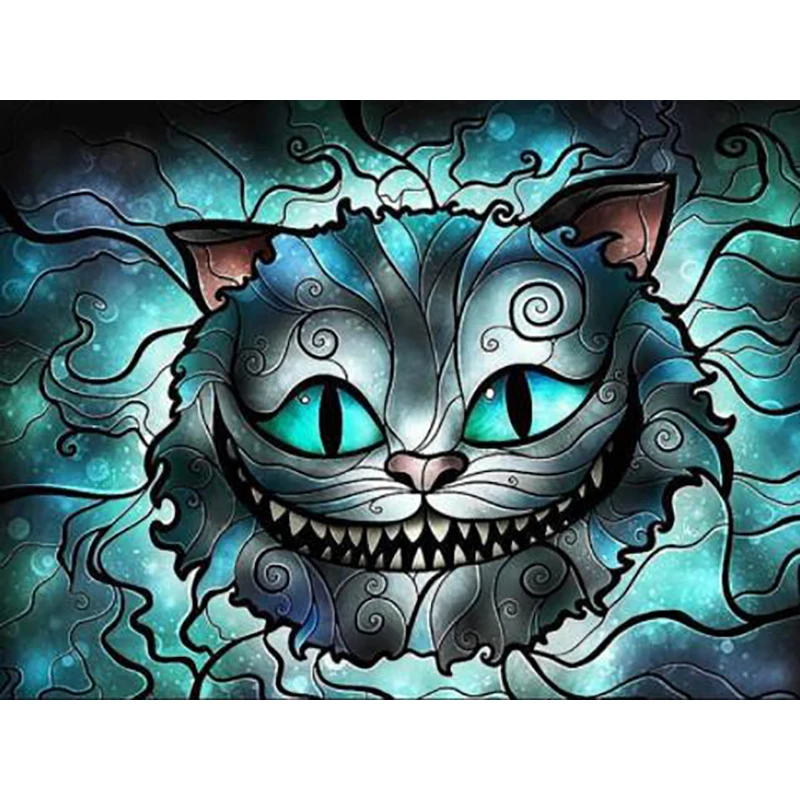 Полноразмерная 5D картина из стразов сделай сам ужас котёнок мозаика страз