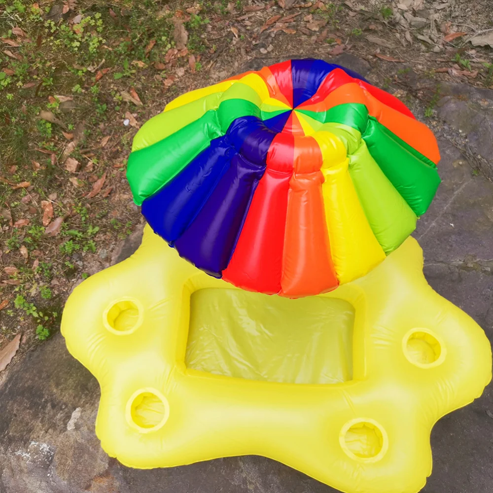 

1Pc Inflatable Floating Drink Holder Pool Cooler Hot Tub Floating Tray