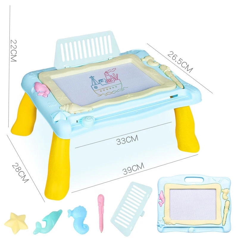 

Kids Educational Paint Table Toy Multi-Function Magnetic Drawing Tablet Desk Toys Drawing Toy Kids Painting Supplies Games