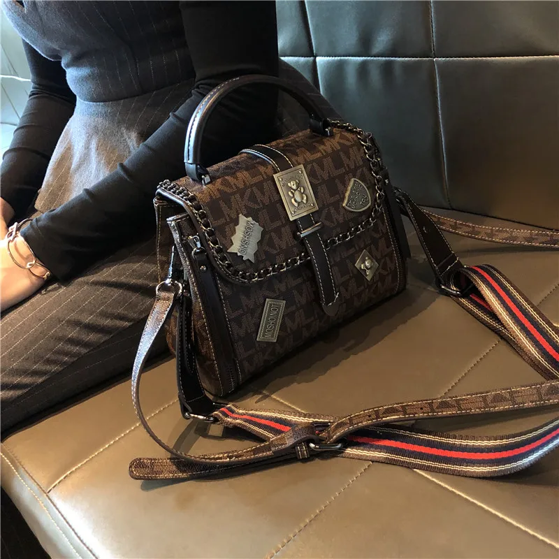 

High Quality Real Leather Purses and Handbags 2021 New Fashionable Shoulder Messenger Bag Letter Printing Broadband Crossbody Gg