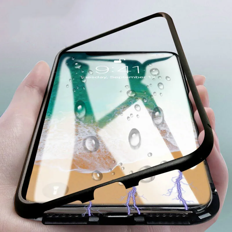 Новый роскошный Магнитный чехол для Samsung Galaxy S8 S9 Plus S7 Edge Note 8 9 чистый мобильный