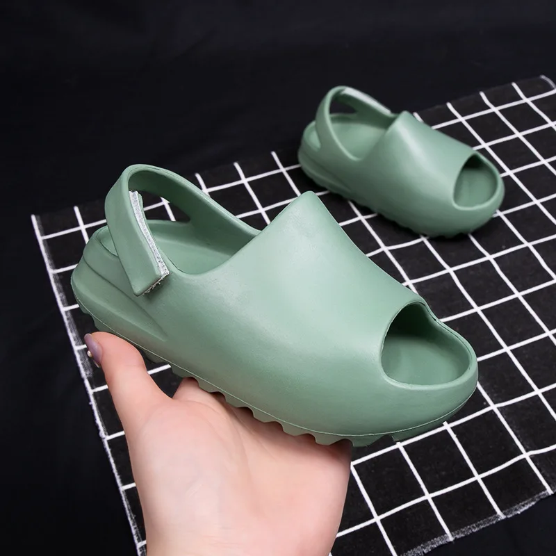 

Baby Toddler Kids Slip-On Fashion Sandals Boys Girls Foam Beach Summer Slides Bone ResinChildren Lightweight Water Shoes