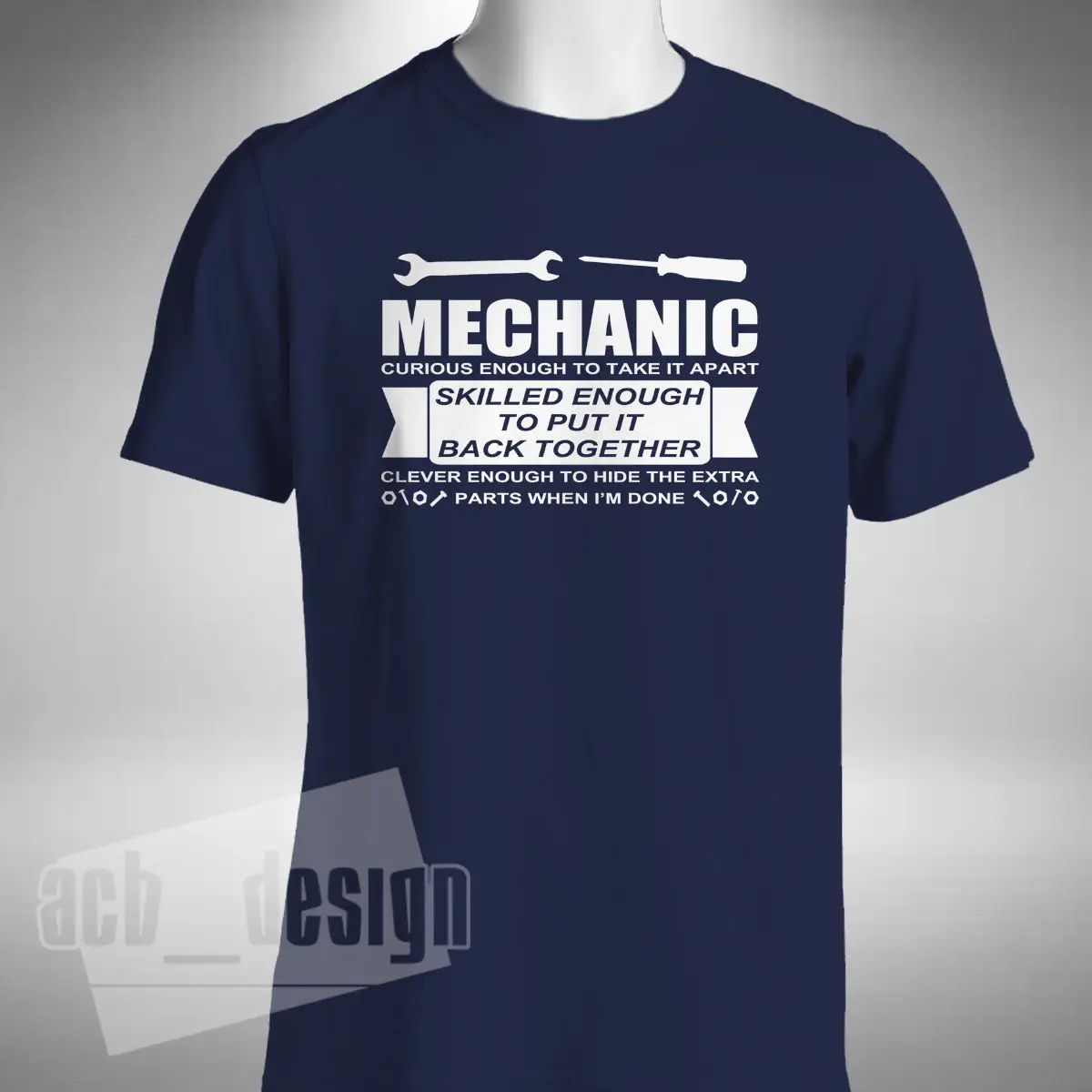 

2020 New Fashion Tee Shirt Mechanic Mens T-Shirt Curious Enough To Take It Apart Funny Mechanic Technician Summer T-shirt