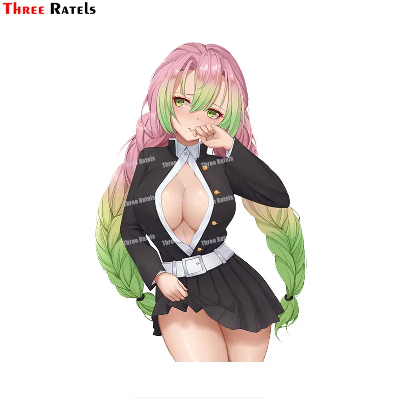 

Три Ratels A19 милая девушка Kanroji Mitsuri Kimetsu No Yaiba графика для авто Внешнее украшение наклейка виниловая пленка против царапин