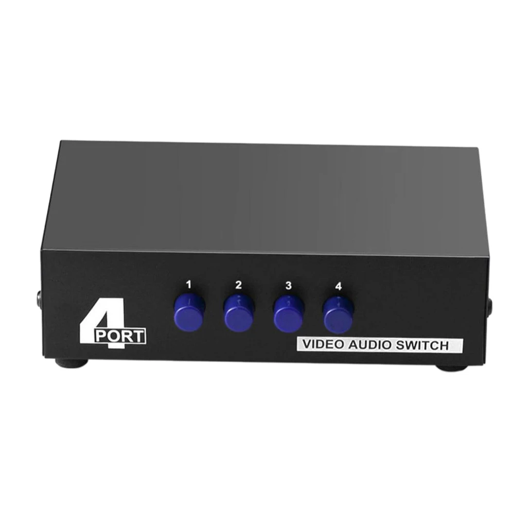 4 порта AV переключатель 3 RCA сплиттер адаптер входа 1 выход L/R аудио видео коробка