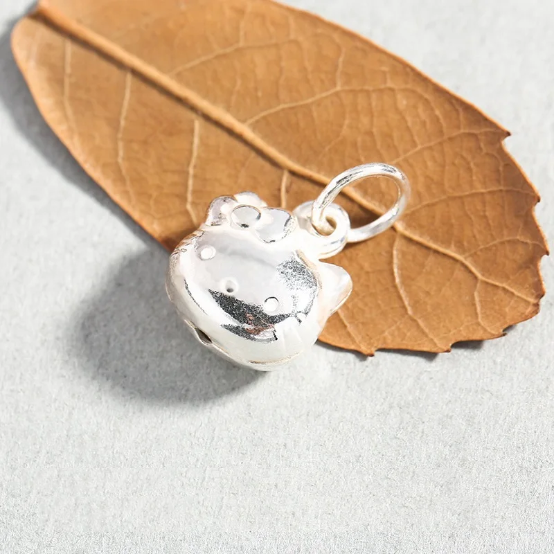 Подвеска кошка из серебра 925 пробы в виде Хеллоуина для женщин модные ювелирные