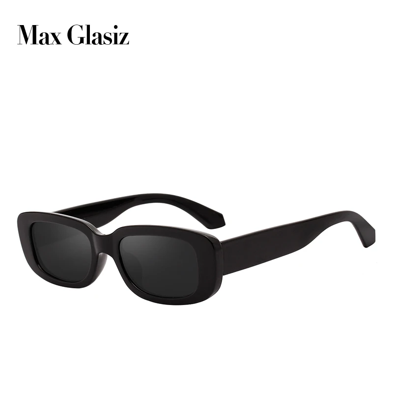 Max Glasiz прямоугольные Винтажные Солнцезащитные очки для женщин квадратная черная леопардовая оправа солнцезащитные очки мужские ретро высококачественные солнцезащитные очки gafas UV400 - Цвет линз: leopard w green