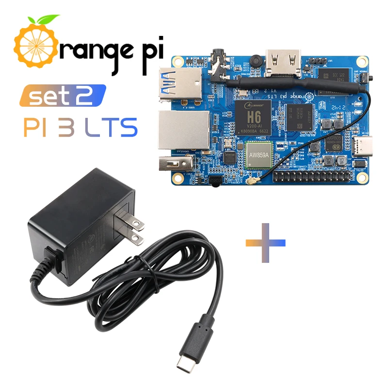 Мини-компьютер Orange Pi 3 LTS 5 В А тип с HDMI + WIFI BT5.0 открытым исходным кодом работает на