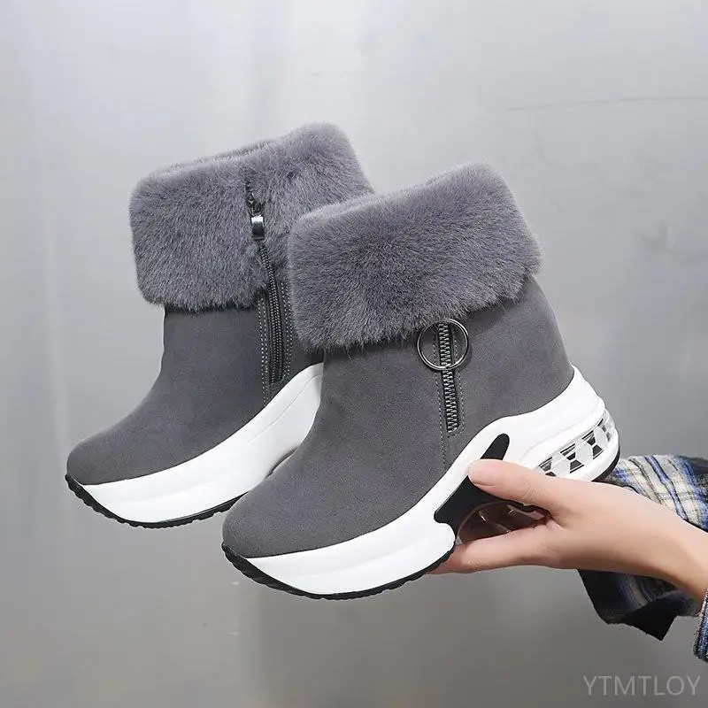 

Women Ankle Boot Warm Plush Winter Shoes For Woman Boots High Heels Ladies Boot Women Snow Boots Winter Shoes Height Increasing