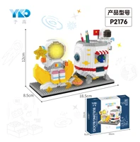 bandai astronaut funny pen holder series building blocks kids toys for children education bricks action figure birthday gifts