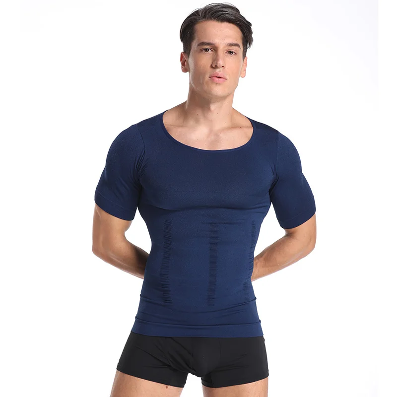 

Classix Men Body Toning T-Shirt Slimming Body Shaper Posture Shirt Belly Control Gynecomastia Vest Compression Man Tummy Corset
