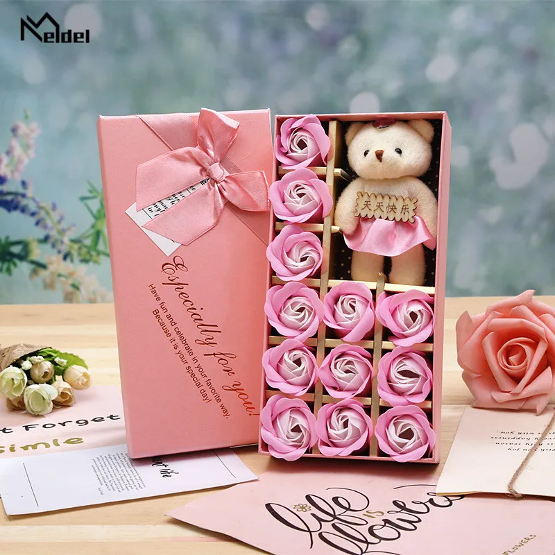 

Искусственный цветок мелдель роза мыло цветок 24 к Золотая фольга роза Подарочная коробка День Святого Валентина Рождественские подарки Ро...