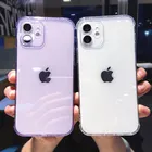 Прозрачный силиконовый чехол карамельного цвета для iPhone 12 Mini 11 Pro Max 7 8 Plus X XR XS Max SE 2020, модный защитный чехол для камеры