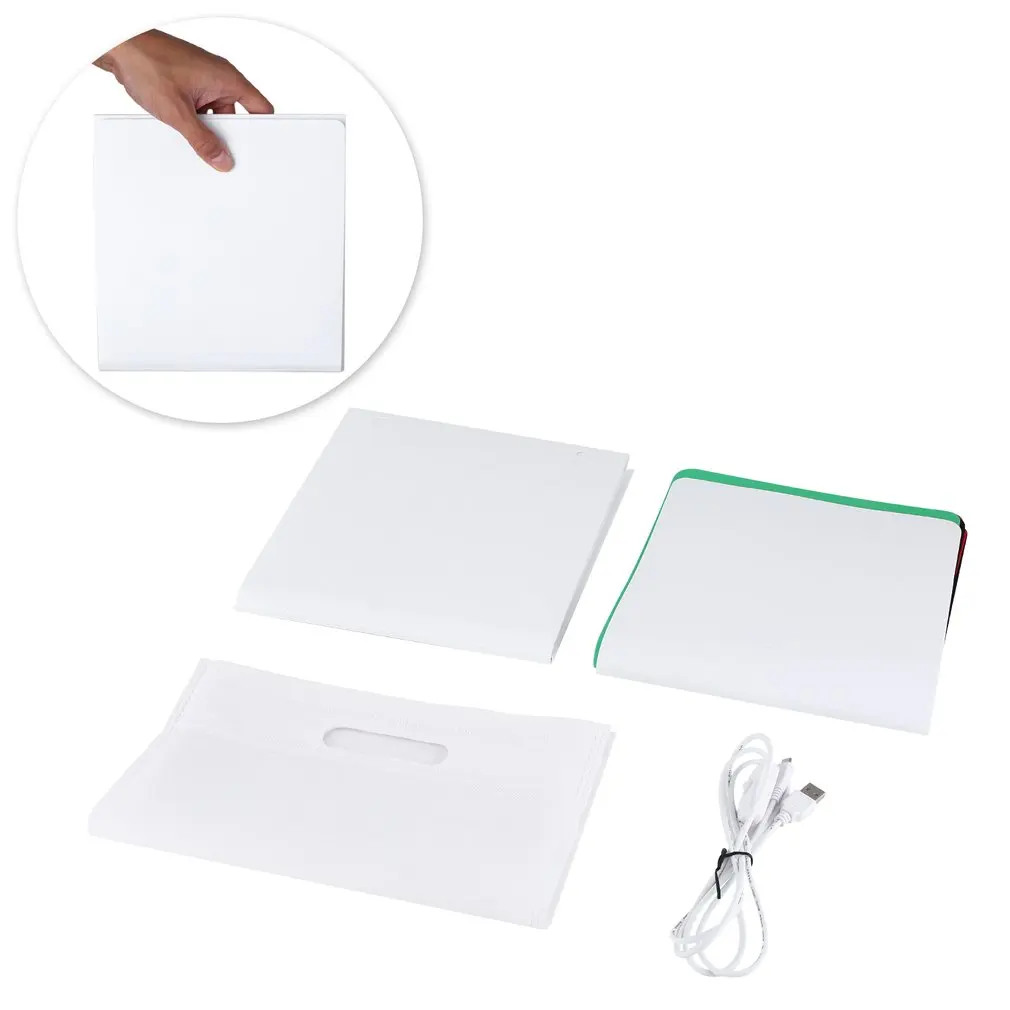 Lerbyee Folding Lightbox Photography Studio Softbox LED Light Soft Box Camera Photo Background Lighting for Smartphone | Электроника