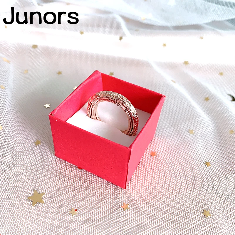 Женское астрономическое кольцо цвета розового золота креативное волнистое с