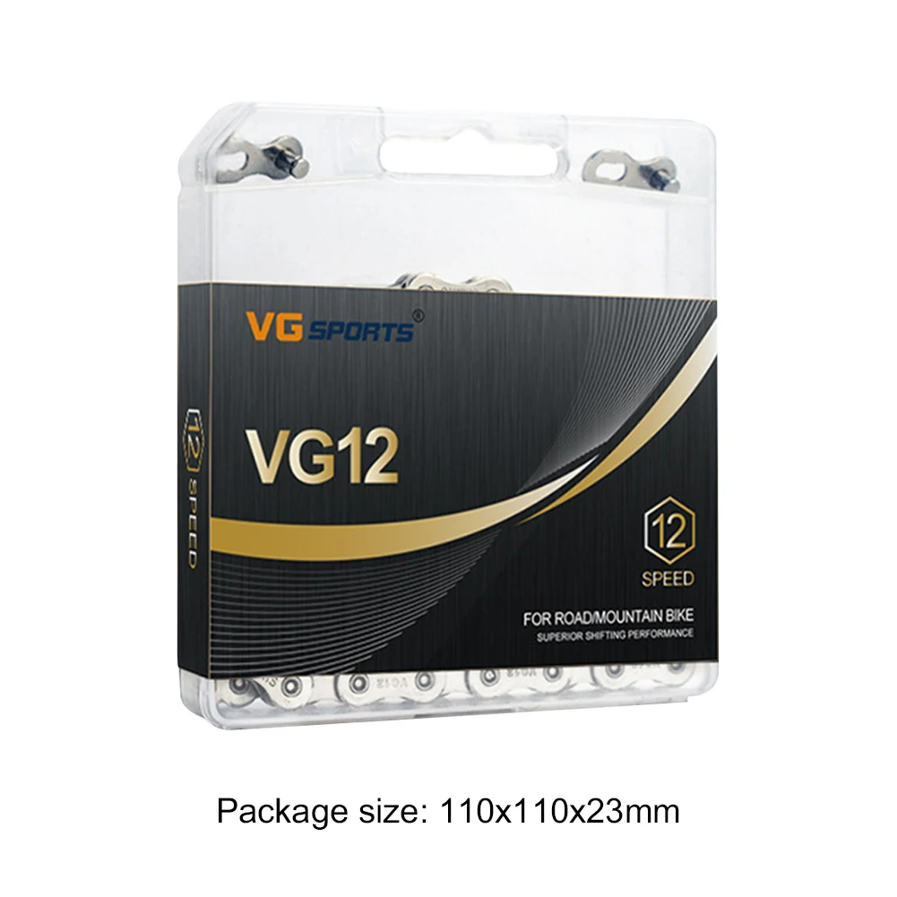 

VG Sports Bicycle Steel Chain 12 Speed 126 Links MTB Mountain Road Bike Replace Half Hollow Chain Cycling Equipment Accessories