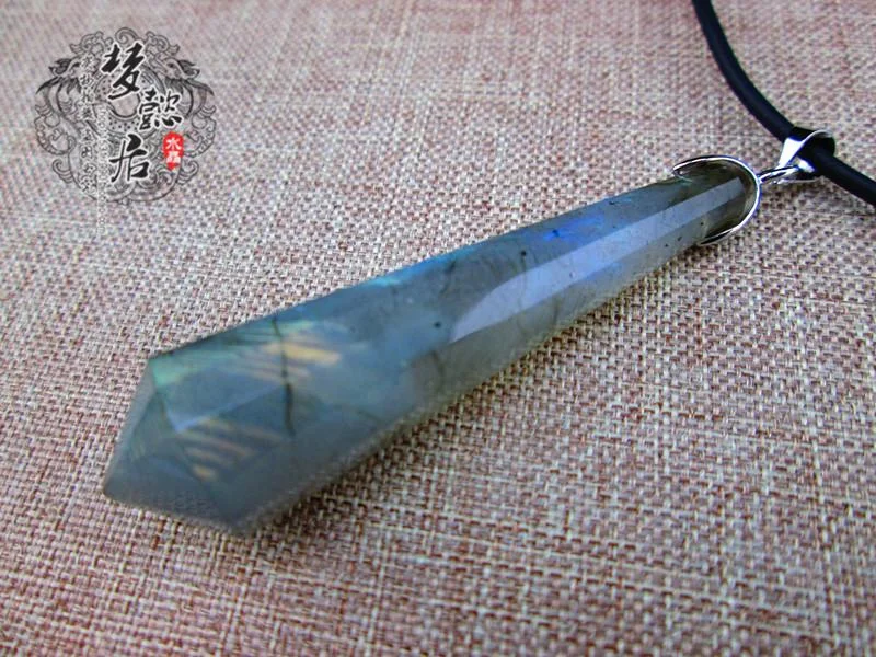 Высокое качество натуральный розовый quar tz лунный камень кристалл подвеска