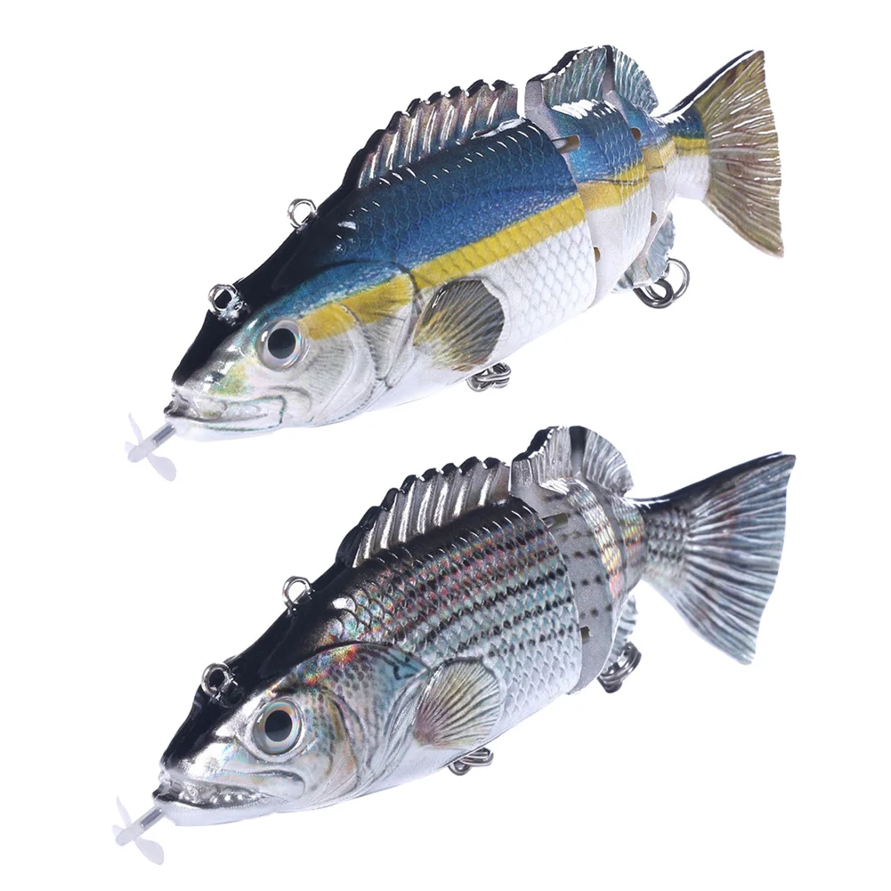 

Рыболовные приманки, многосегментная приманка, 4 сегмента, автоматические электрические воблеры для щуки, плавающая приманка с USB-зарядкой ...