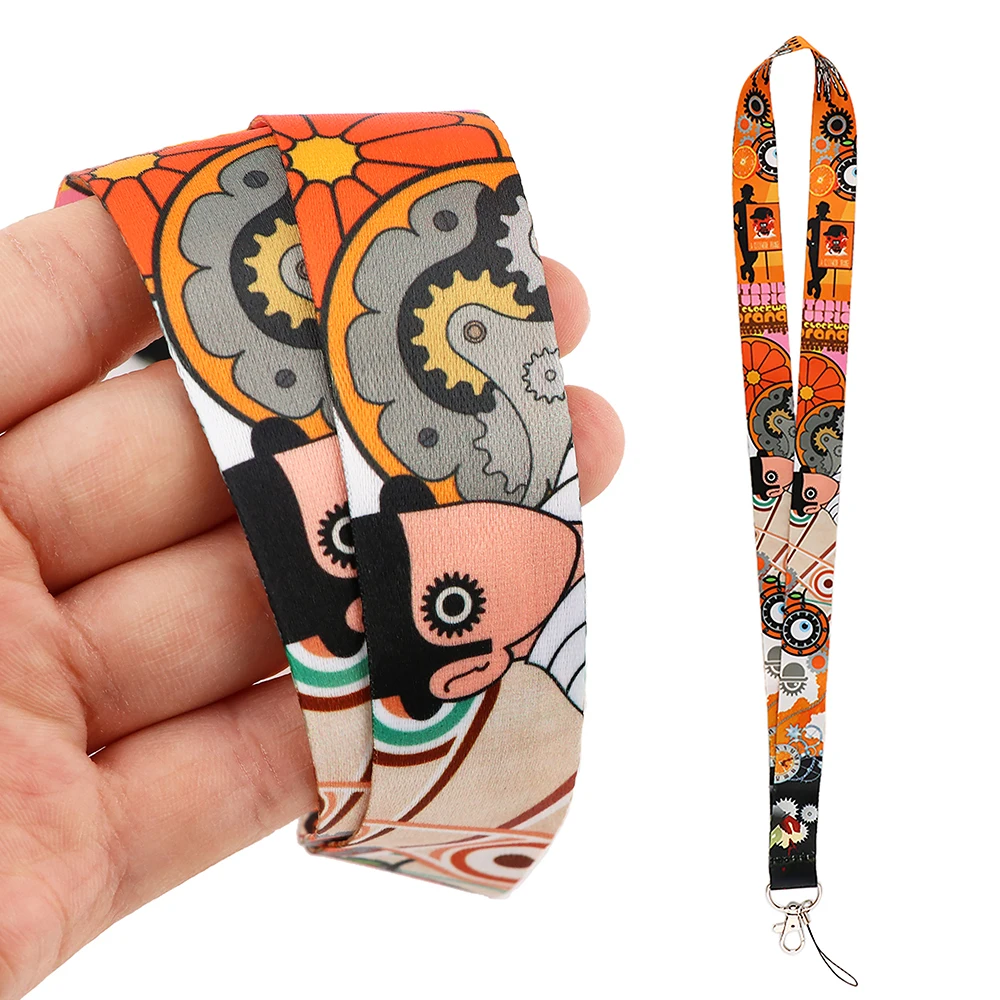 DZ1742 A Clockwork Orange Lanyard Keychain ID Badge Holders Mobile Phone Rope Key Lanyard Neck Straps Key Rings Accessories