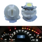 10 шт.лот B8.4 B8.4D B8.5 B8.5D T5 5050 1SMD Белая светодиодная автомобильная лампа для приборной панели клиновидные лампы для приборной панели автомобиля 12 В постоянного тока