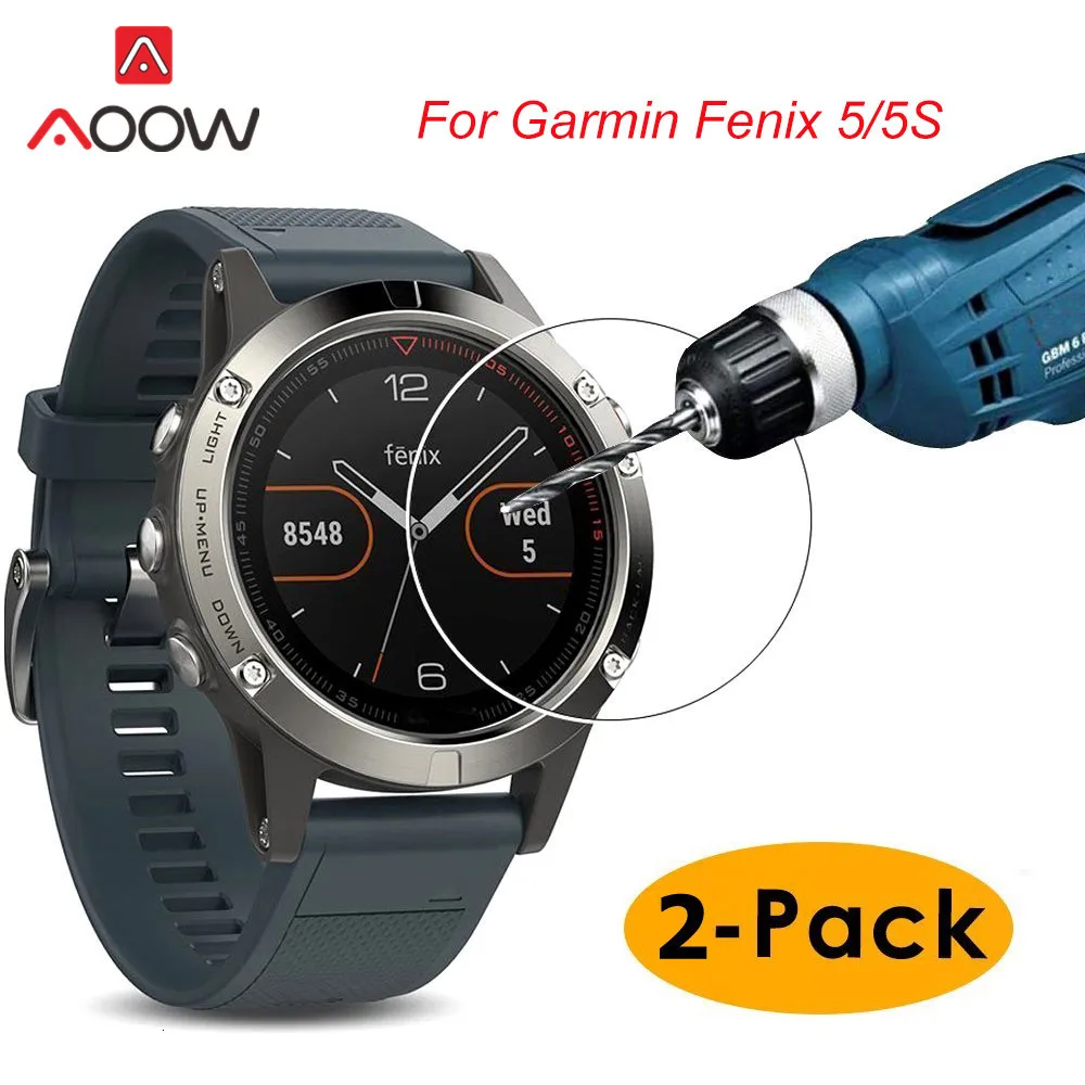 2 шт. закаленное стекло для Garmin Fenix 5/5S Защитная крышка для экрана взрывозащищенный ремешок для часов защитная пленка+ набор для очистки