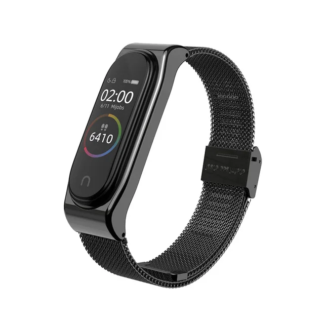 Normal Black Последняя версия TF mi Band 3 4 ремешок металлический браслет из нержавеющей стали для Xiaomi mi 4 3 Ремешок Браслет mi Band 4 3 браслеты - Цвет: Normal Black