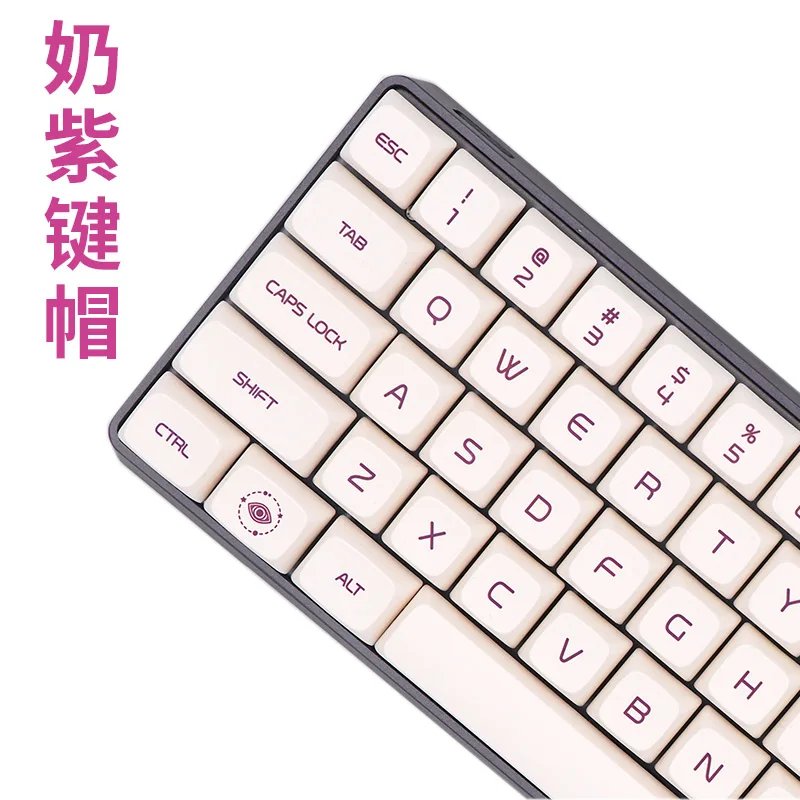 BGKC PG молочно фиолетовые Ethermal сублимационные шрифты PBT keycap для проводной USB