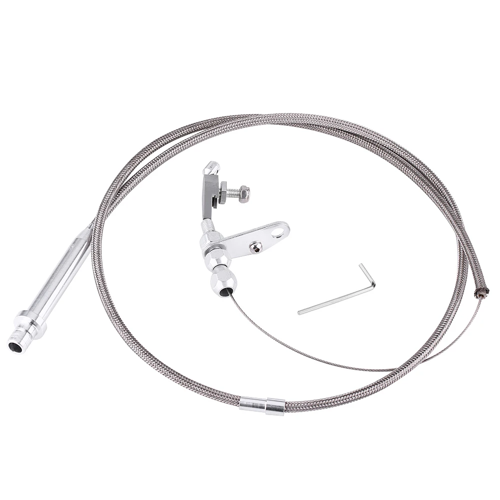 Для Chevy TH350 из нержавеющей стали с оплеткой кабель для передачи данных Detent Kickdown