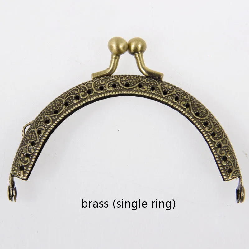 10Pc 8.5cm Round Metal Frame for Coin Purse Handle Clutch Bag Handbag Accessory DIY Leather Craft Purse Clasp Lock Bags Hardware