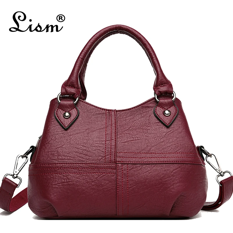 

New High Quality PU Leather Handbag Women Bags Designer High Capacity Crossbody Bags for Women 2020 Vintage Lady Travel Tote Bag
