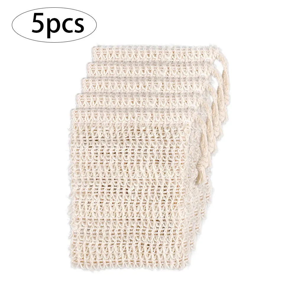 

Soap Pouch Soap Saver Bag Bubble Sleeve Blister Mesh Fast-Foaming Net Soft Comfortable Skin Care Tool 5PCS