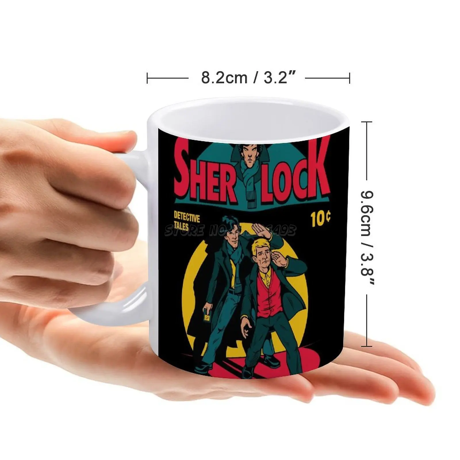 Белая комиксная кружка Sherlock забавная чайная чашка с индивидуальным принтом