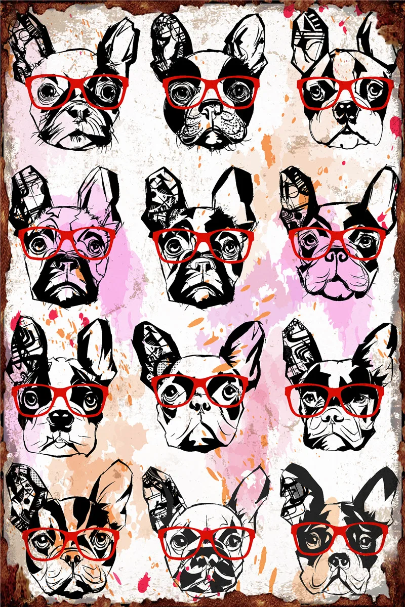 

Cute Pet Dog Home Decoration Accessories Pit Bull Movie Poster Vintage Retro Decor Dachshund Metal Plates Metal Wall Art Garden