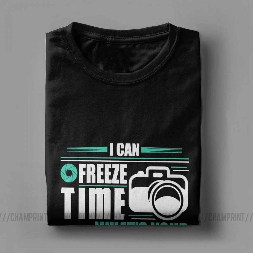 Men's Photographer T Shirt Pure Cotton Clothing Funny Short Sleeve Crew Neck Tee Unique T-Shirts | Мужская одежда