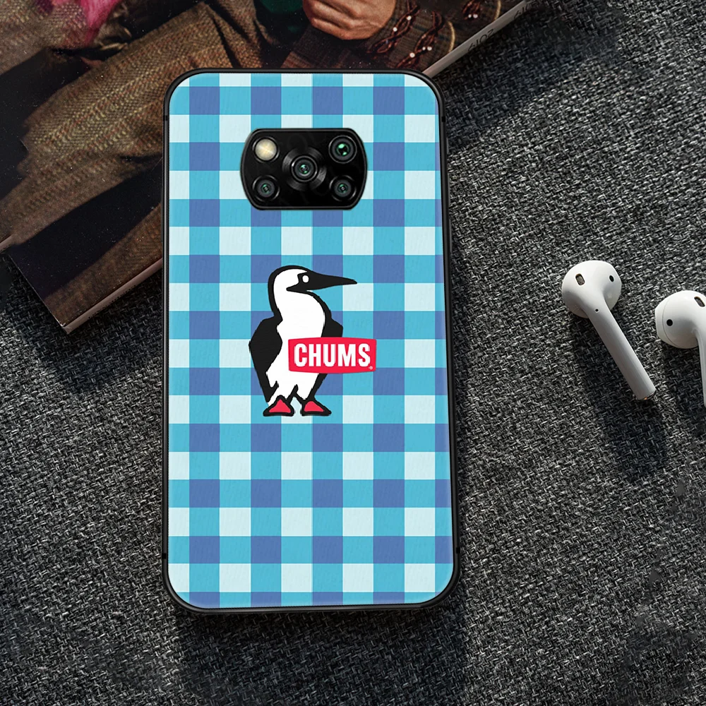 

fashion trend chums Brand Phone case Cover Hull For Xiaomi Mi A2 A3 8 9 9T Note 10 Se Lite Pro black Cover Tpu Hoesjes Soft Back
